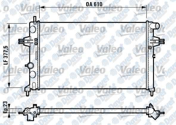 VALEO 732729 Su Radyatoru Opel Astra G-Zafira A (600x348x26) (Al/Pl)